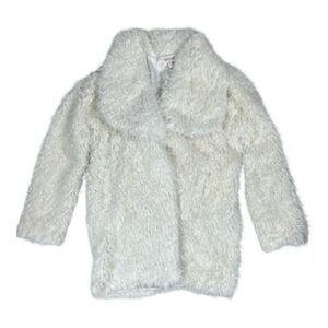 Shyanne Western Faux Fur Coat Ivory Size XL